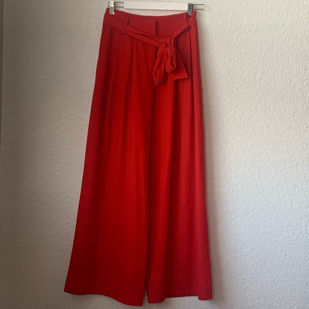 Flying Tomato Red Wide Leg Pants